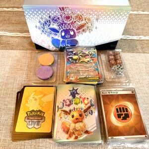 Prismatic Evolutions Elite Trainer Box SV (opened) - accessories & bulk cards